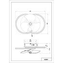 Globo KAREN 03661 LED Ventilator mit Licht | 24W LED | 490lm