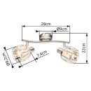 Globo 54356-2 Decken- und Spotleuchte Kris 2x40W | E14