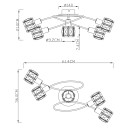 Globo 54356-5 Decken- und Spotleuchte Kris 5x40W | E14