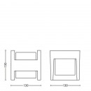 Philips 16459/93/16 LED Außenwandleuchte Arbour 2x4,5W | 2700K | IP44