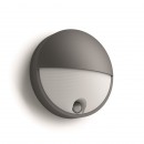 Philips 16456/93/16 LED Außenwandleuchte mit Bewegungssensor Steinbock 1x6W | 2700K | IP44