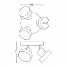 Philips 50603/31/P0 LED Deckenleuchte Bukko 3x4,3W | 2200-2700K - Funktion SceneSwitch