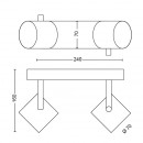 Philips 50672/30/P0 LED Decken- und Spotleuchte Byrl 2x4,3W | 2200-2700K - EyeComfort