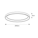 Lucide L461033830 LED Deckenleuchte VIDAL  | 38W integrierte LED-Quelle | 3332lm | 2700K