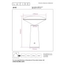 Lucide L028070431 LED Tischlampe für den Außenbereich JIVE | 3W integrierte LED-Quelle | 180lm