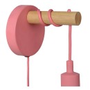 Lucide 08227/01/66 Wandleuchte Pola 1x60w | E27 - Rosa, Metall, einstellbare Länge
