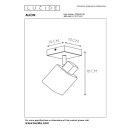 Lucide 17999/01/30 ALION Deckenstrahler 1xE14 - schwarz, Rauchglas