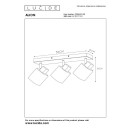 Lucide 17999/03/30 ALION Deckenstrahler 3xE14 - schwarz, Rauchglas