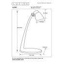Lucide L186600502 LED Tischlampe LUDO | 4,5W integrierte LED-Quelle | 350lm | 3000K