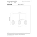 Lucide 21417/03/02 WOLFRAM abgehängte Deckenleuchte 3xE27 - Messing, schwarz