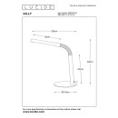 Lucide 36612/03/31 LED Tischlampe Gilly 1x3w | 240lm | 2700k - weiß, Schalter an Kabel