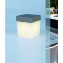 Lutec 6908001337 LED Außen-Solar-Tischleuchte Table Cube 1x1W | 3000K | IP44 - tragbar, grau