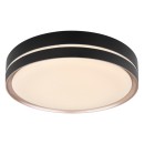 Globo 41759-24 LED Deckenleuchte Manni 1x24W | 1100lm | 2700-6500K - Fernbedienung, dimmbar, Nachtmodus, Memory-Funktion, schwarz, bronze, weiß, opal