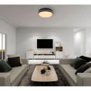 Globo 41759-24 LED Deckenleuchte Manni 1x24W | 1100lm | 2700-6500K - Fernbedienung, dimmbar, Nachtmodus, Memory-Funktion, schwarz, bronze, weiß, opal