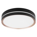 Globo 41759-24 LED Deckenleuchte Manni 1x24W | 1100lm | 2700-6500K - Fernbedienung, dimmbar, Nachtmodus, Memory-Funktion, schwarz, bronze, weiß, opal