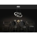 Globo 67032-60 LED Kronleuchter Marilyn 1x60W | 2840lm | 4000K - verstellbar, chrom, Kristall, transparent