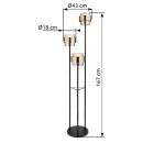 Globo 15560S Stehleuchte Milley 3x60W | E27 - Schwarz, Messing, Rauch