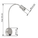 Globo 57311N LED Wandleuchte Milly 1x3W | 180lm | 3000K - Schalter am Körper, Nickel