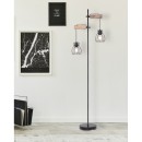 Globo 15326-2SN Stehleuchte Mina 2x40W | E27 - schwarz, Holz