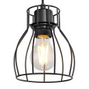 Globo 15326NW Wandleuchte Mina 1x40W | E27 - schwarz, Holz