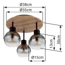 Globo 15656-3DR Deckenleuchte MOITAS E27
