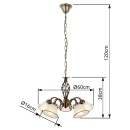 Globo 60208-5 Pendelleuchte Odin 5x60W | E27