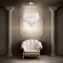 Ideal Lux 122601 Pendelleuchte 6x60W Argento Opera | E27 - grau