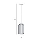 Italux PND-52636-1-BK Pendelleuchte Lindo | 1x40W E27