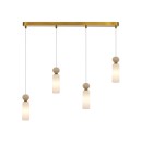 Italux PND-95331-4-BRSS Pendelleuchte Santos G9