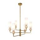 Italux PND-95331-6-BRSS Pendelleuchte Santos G9