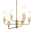 Italux PND-95331-6-BRSS Pendelleuchte Santos G9