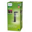 Philips 8719514476851 LED Wandleuchte mit Bewegungssensor Tyla 1x9W | 820lm | 2700K | IP44 - Anthrazit