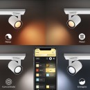 Philips Hue 50624/31/P7 Decken- und Spotleuchte Argenta 4x5,7W | 2000-6500K | RGB - Bluetooth, White and Color Ambiance