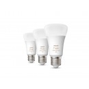 Philips Hue 8719514328389 LED-Lampen 3x65w | E27 | 800lm | 2000-6500K | RGB - Set 3 Stück, White and Color Ambiance, dimmbar, Bluetooth