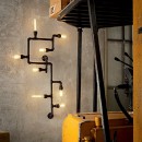 Ideal Lux 136721 Bodenleuchte Plumber 2x60W| E27 - schwarz