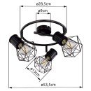 Globo 54017-3 Pendelleuchte Priska 2x40W | E27 - schwarz