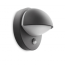 Philips 16246/93/16 Außenwandlampe June 1x 42W | E27 | IP44 - mit Bewegungssensor, Anthrazit