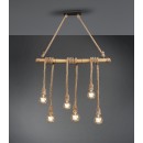 TRIO R30130626 Pendelleuchte Wilma 6x10W | E27 | IP20 - braun