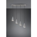 Trio R30694007 Hängende Deckenleuchte Farin 4x25w | E14 - einstellbare Höhe, mattes Nickel