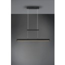 Trio R32043132 LED Hängende Deckenleuchte Paros 1x21w + 55w | SMD | 3000lm + 1500lm | 3000K - Ober- und Unterbeleuchtung, 3-Phasen-Dimmen, einstellbare Höhe, mattschwarz