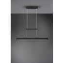 Trio R32043132 LED Hängende Deckenleuchte Paros 1x21w + 55w | SMD | 3000lm + 1500lm | 3000K - Ober- und Unterbeleuchtung, 3-Phasen-Dimmen, einstellbare Höhe, mattschwarz