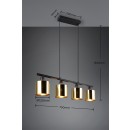 Trio TR36304079 Pendel-Kronleuchter JASON  E14