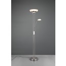 TRIO R40073507 LED Stehleuchte Orson 1x27W + 1x4,5W | 3150lm | 3000K | IP20 - dimmbar Memory-Funktion, separater Schalter, Nickel mit Alabaster