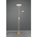 TRIO R40073508 LED Stehleuchte Orson 1x27W + 1x4,5W | 3150lm | 3000K | IP20 - dimmbar Memory-Funktion, separater Schalter, Messing mit Alabaster