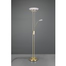 TRIO R40073508 LED Stehleuchte Orson 1x27W + 1x4,5W | 3150lm | 3000K | IP20 - dimmbar Memory-Funktion, separater Schalter, Messing mit Alabaster