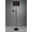 Trio R40192002 Stehleuchte Owen 1x42w + 10W | E27 + E14 - Flexibler Arm, getrennte Schalter, schwarz