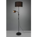 Trio R40192002 Stehleuchte Owen 1x42w + 10W | E27 + E14 - Flexibler Arm, getrennte Schalter, schwarz
