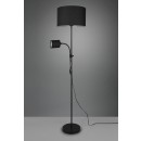 Trio R40192002 Stehleuchte Owen 1x42w + 10W | E27 + E14 - Flexibler Arm, getrennte Schalter, schwarz