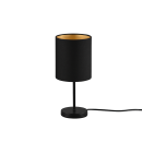 Trio R50491080 Tischleuchte Jerry 1x40W | E14 - Kabelschalter, gold, schwarz