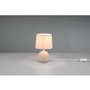Trio R50802644 Malu 1x40w Tischlampe | E14 - Kabelschalter, Beige
